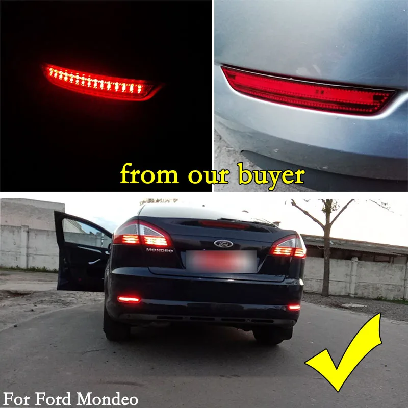 Фото 2 шт., светодиодные фонари для заднего бампера Ford Mondeo Sedan 2007 2008 2009 2010 №3