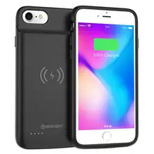 NEWDERY чехол с аккумулятором для iPhone 7,8, 3200 мАч, Беспроводная зарядка, расширенный аккумулятор, чехол для iPhone 7 8, черный цвет