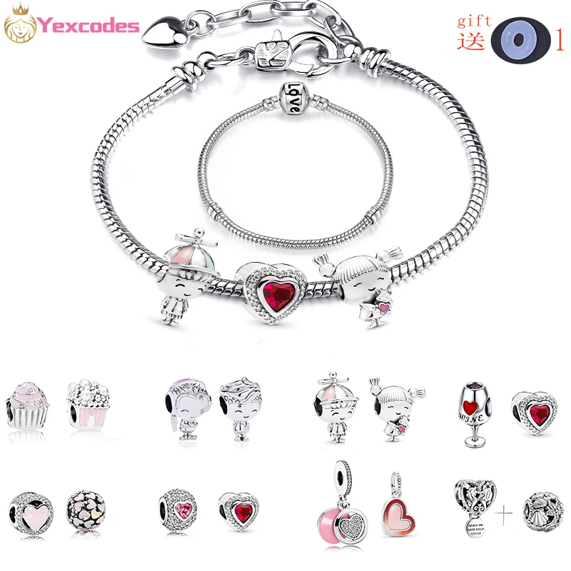 

Love Logo Silver-plated Snake Bone Chain,DIY Charm Men Women Children's Bracelet Necklace,For Making Branded Jewelry Gifts