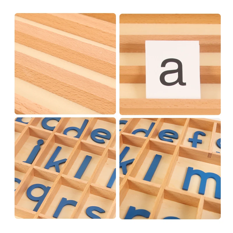 Children Montessori Activity Alphabet Box Language Toy Printed ABC Card Red Blue Letters Open Ended Educational Toy Teacher Aids educational learning toy alphabet educational toys