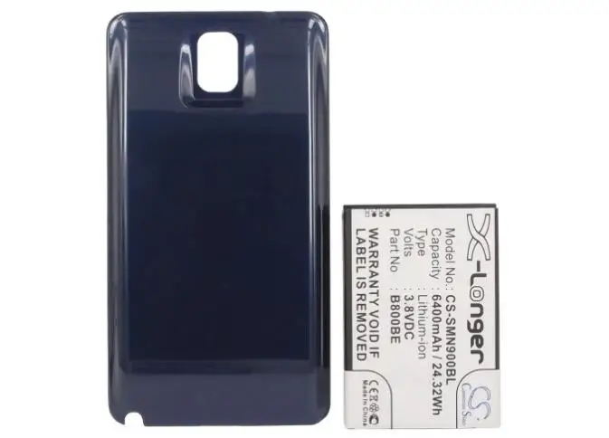 Batteria Cameron Sino 6400Mah Per Samsung Galaxy Note 3 Galaxy Note Iii Sgh-N075 Sm-N900 N9000 N9002 N9005 N9006 N9008