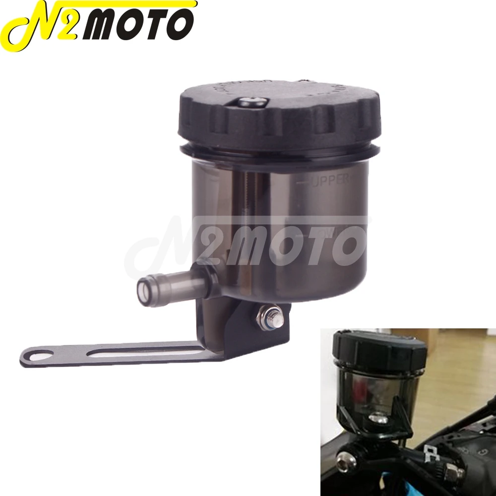 

Черный передний тормозной масляный резервуар для мотоцикла, резервуар для жидкости, бутылка, чашка для Honda Yamaha Suzuki Kawasaki Ducati, уличный велосипед