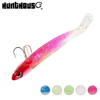 

hunthouse black minnow fishing light stick lure black minnow fishing lures 120mm 21.8g bass jigs soft lure lead jig head lw230