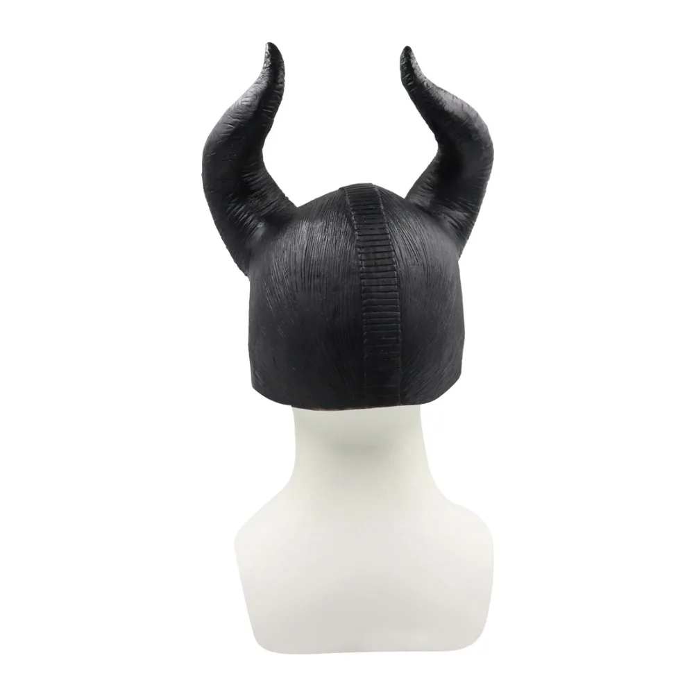 Maleficent: Маскарадная маска любовницы злой, шлем королевы рога, Детские латексные маски для взрослых, вечерние маскарадные костюмы для Хэллоуина