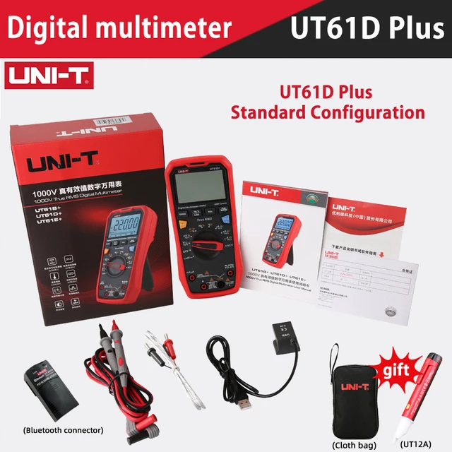 UNI-T Digital Multimeter UT61E Plus Series True RMS 1000V Auto Range Handheld Professional Tester Voltmeter multimeterAC/DC ph meter for water Measurement & Analysis Tools