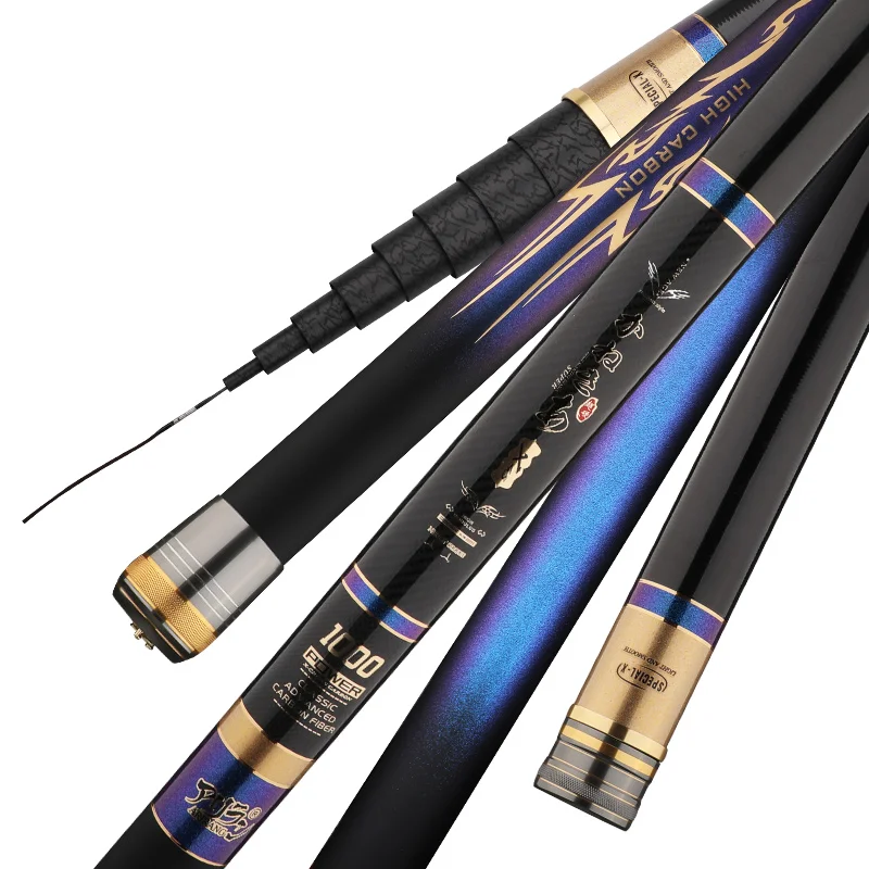 

Extra Long High Carbon 8m 9m 10m 11m 12m 13m 14m 15m 16m Power Hand Pole Fishing Rod Ultra Hard Super Light Telescopic olta