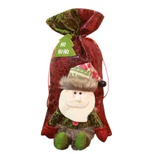 Рождественская Холщовая Сумка украшение для дома мультфильм снеговик мешок с кулиской с принтом Рождественская вечеринка для детей конфеты мешок mochila femin