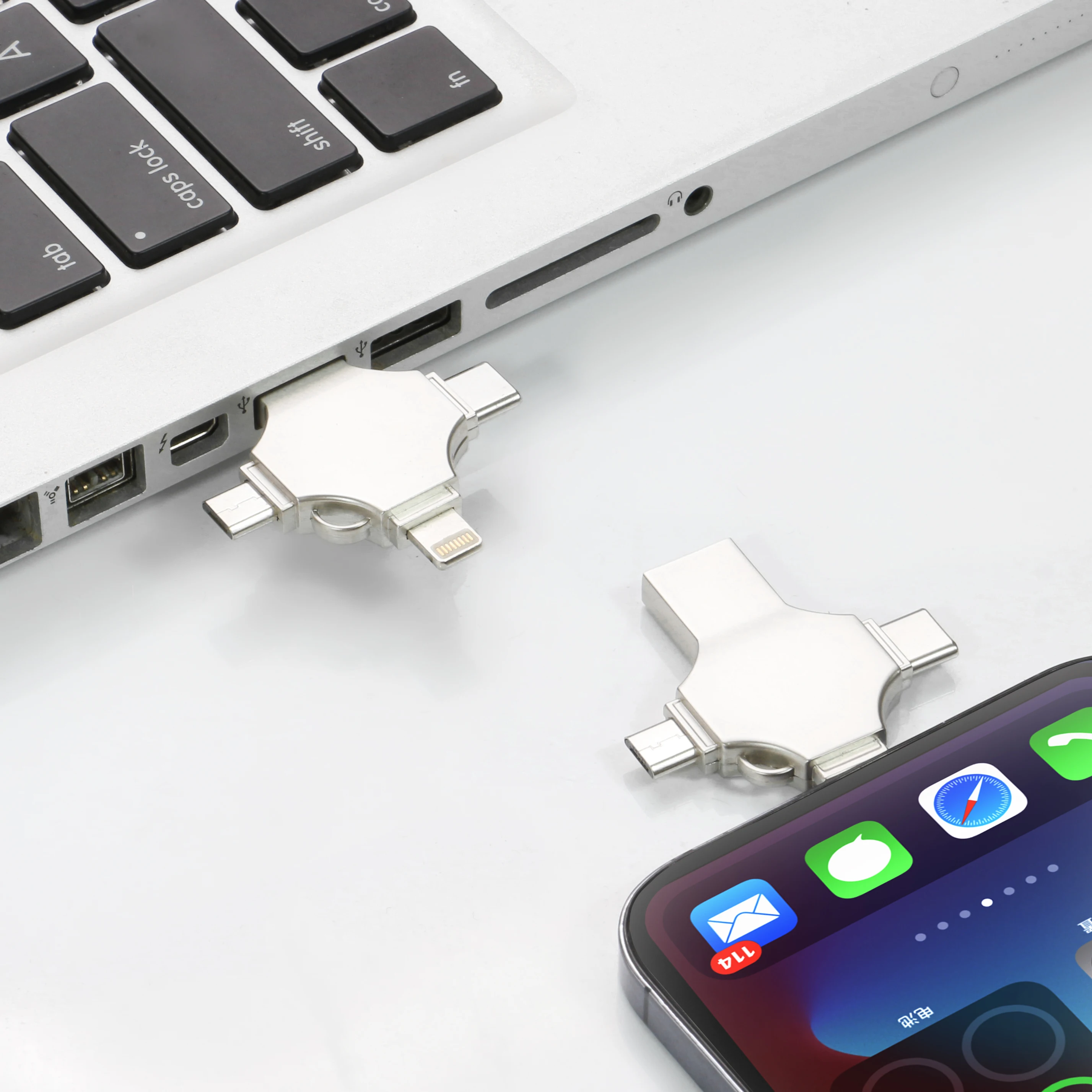Bru Pen Drive Type c флешка usb Otg Usb Flash 3 0 флэшка для Iphone ipad Android 16 гб 32 64 128 256 Pendrive 4в1|USB