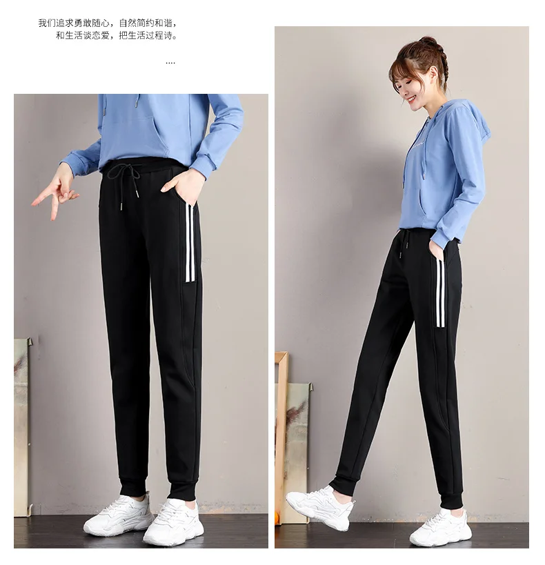 chino pants Winter Women Warm Harem Pants Casual Korean Style Stacked Joggers Thicken Woolen Sweatpants Black Fleece High Waist for Women baggy jeans