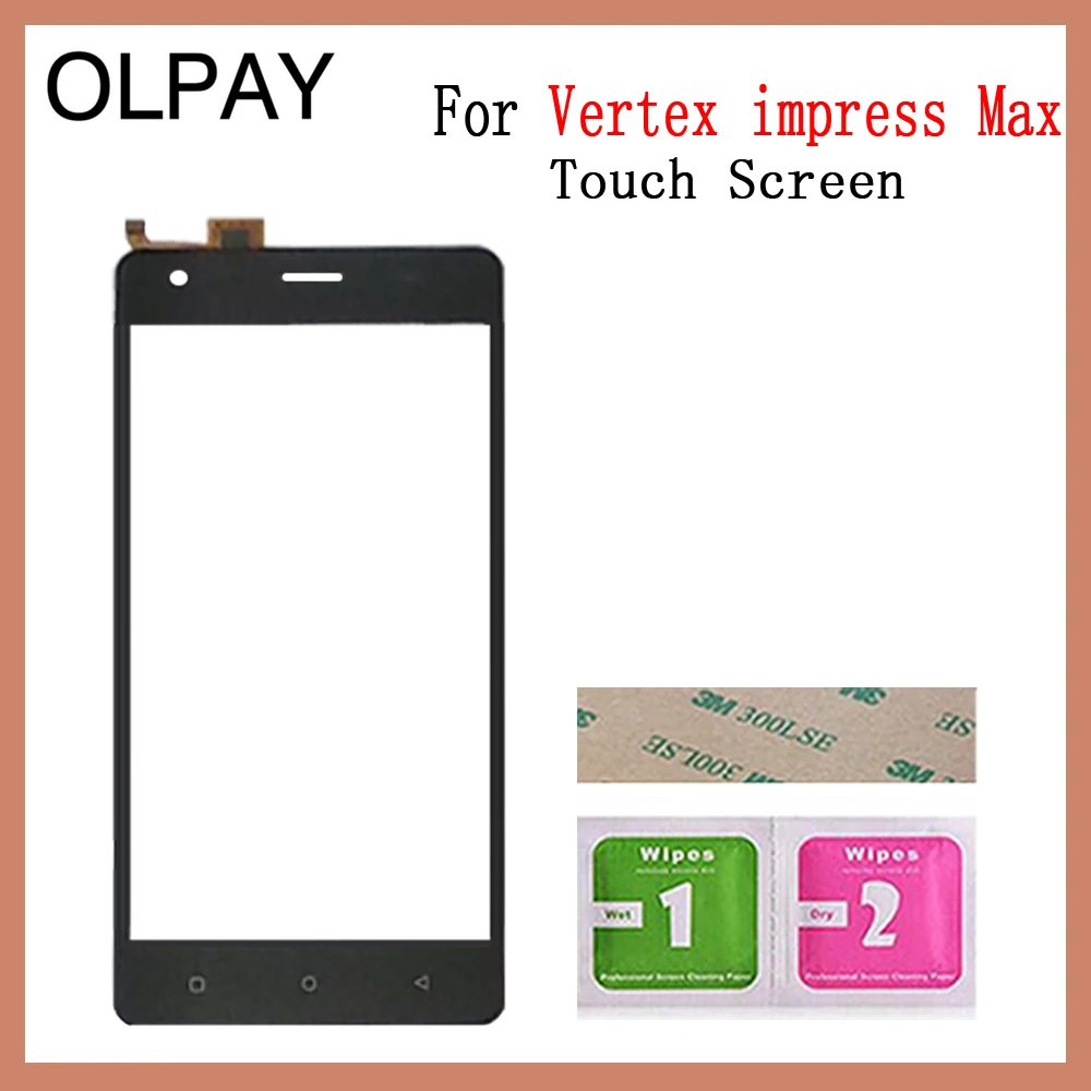 OLPAY сенсорный экран для мобильного телефона 5,0 ''дюймов для Vertex impress Max Переднее стекло сенсорный экран Сенсорная панель запасные части - Цвет: Black No Tools