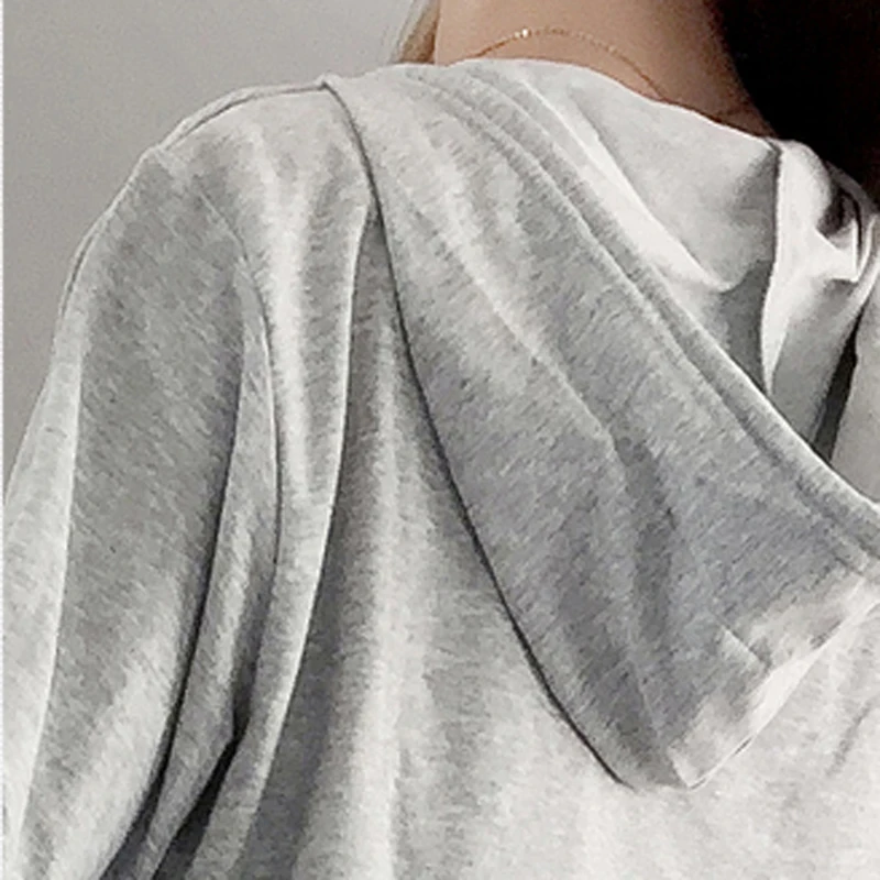 Hot Long-Sleeved Hooded Breastfeeding Dresses Mid-Calf Casual Fashion Maternity Clothes Autumn Top 8556