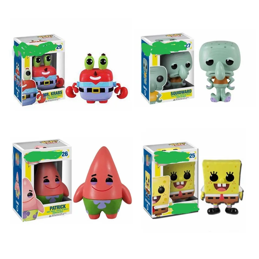 Funko POP Губка Боб SQUIDWARD Патрик мистер крабс ПВХ фигурка Коллекционная модель