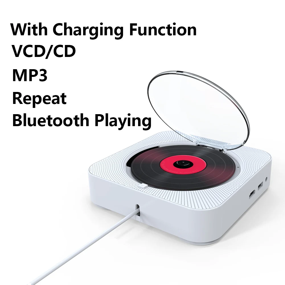 Настенный Bluetooth CD-плеер динамик Повтор dvd-плеер портативный домашний аудио встроенный HiFi динамик s USB MP3 динамик