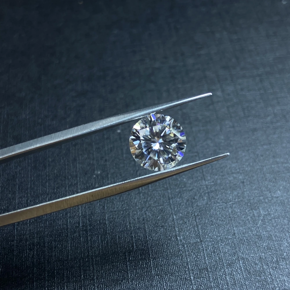 Бриллиант 4ct VVS1 10 мм D цветной лабораторный с муассанитом отличная резка высокое