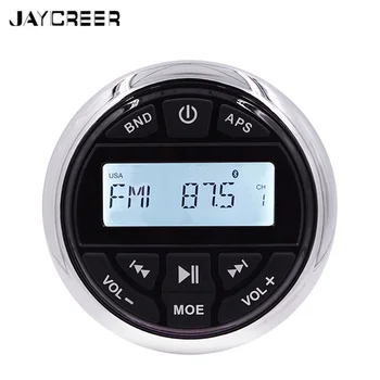 

JayCreer Waterproof Marine BLCD Digital Media Bluetooth AM/FM Turner USB Audio Radio Receiver 4X45W For Marine Boat, Spa Bath,RV