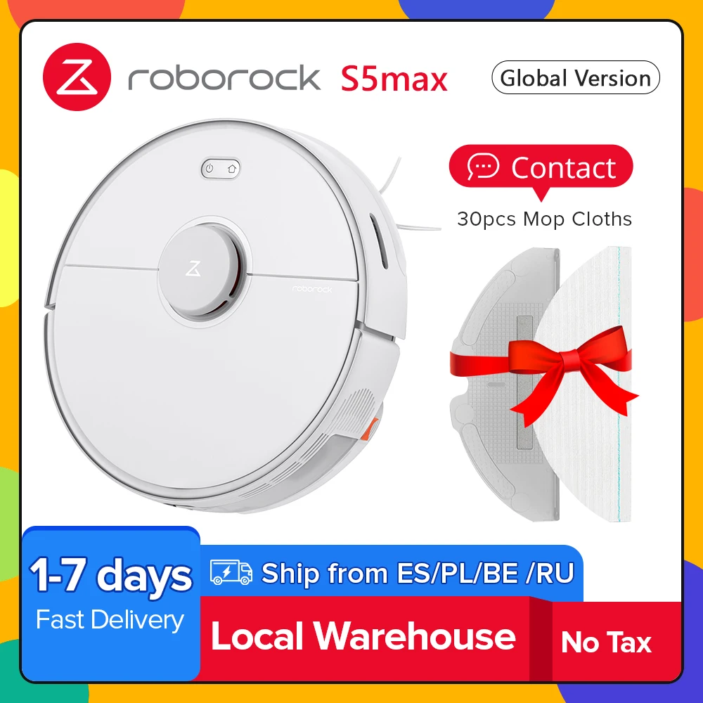 2021 Roborock S5 max Vacuum Cleaner Wet Dry Robot Mopping Sweeping Dust Sterilize Smart Planned Wash Mop upgrade for S50 S55