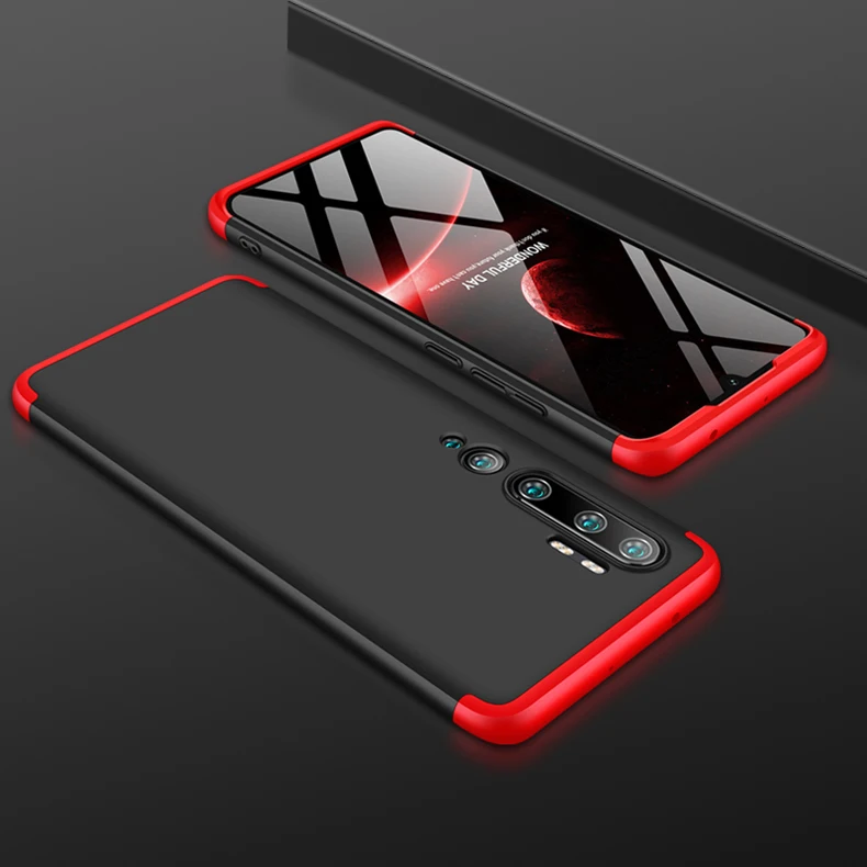 Чехол для Xiaomi Mi Note 10 Pro жесткий матовый армированный гибридный защитный чехол