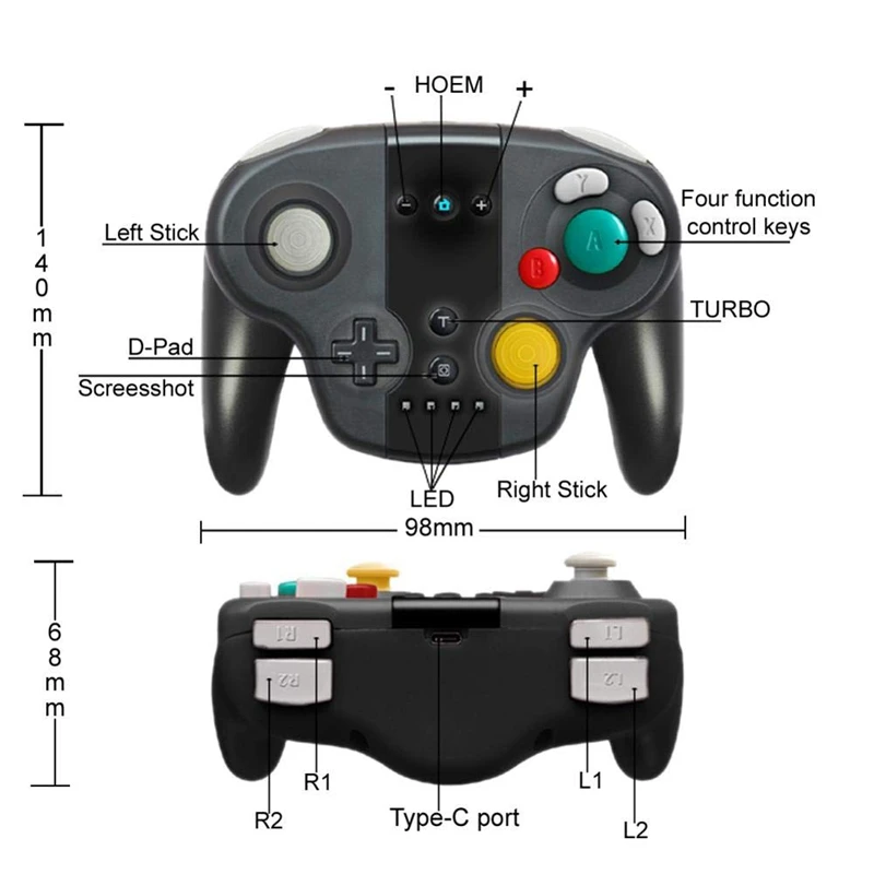 Беспроводной Pro геймпад для коммутатора контроллер NS геймпад джойстик для Nintendo Switch Win 7/8/10 консоль джойстика FNC Функция