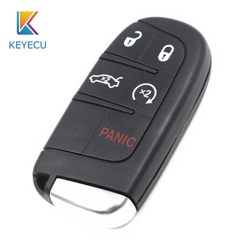 

KEYECU 4 1 5 Button Remote Smart Car Key Shell Case FOB for Chrysler 300 for Dodge Challenger Charger Durango Journey for Jeep