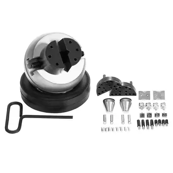

VEVOR Engraving Block 5 inch Ball Vise Setting Jewelry Ball Vise Engraving with 34PCS Attachment and Rubber Base