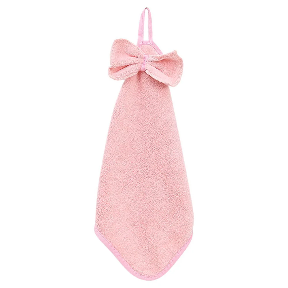 pink Новое поступление, уплотненное полотенце из микрофибры с узлом-бабочкой, кухонное полотенце для чистки - Цвет: pink