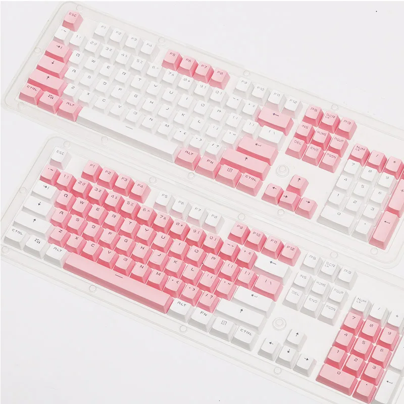  PBT Translucent Backlight Keycaps 104 Keys Mechanical Keyboard Key Cap Double Shot Key Cap For Cher