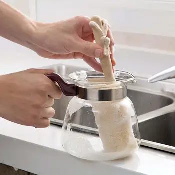 

1PC Loofah Cup Brush Household Teacup Cleaning Brushes Kitchen Glass Ceramic Cup Cleaning Tools