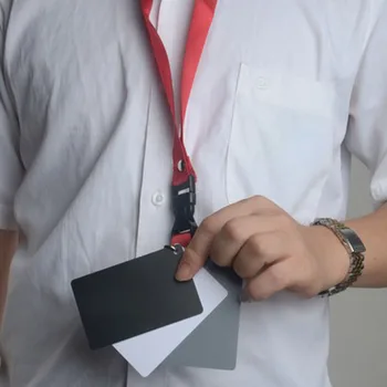 

3 in 1 Balance White Black Grey 18 Degree Card 18 Degree S Size With Neck Strap For Digital Cameras Photography Accessories