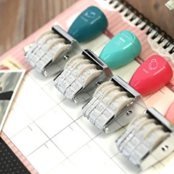 

1pc Vintage Plastic Rolling Stamp Month Date DIY Wheel Stamps Diary Album Scrapbooking Stationery Dropshipping,