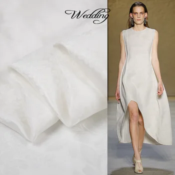 

110cm Wide 18Momme 55%silk 45%cotton Sateen Fabric for Dress White Design Fashion Cloth Diy Sewing Free Shipping Summer New