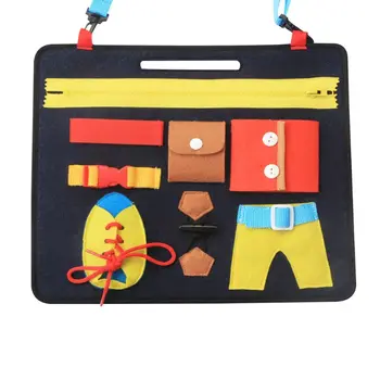 

Toddlers Learn to Dress Bag Preschool Kids Early Education Toy Boards Children Learning to Wear Clothes Gifts lightweight