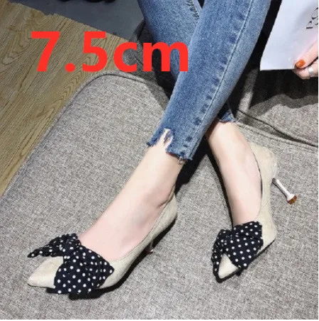 Cresfimix tacones altos/удобные женские туфли из искусственной кожи с острым носком на высоком каблуке с милым бантиком стильная женская обувь c2981 - Цвет: a