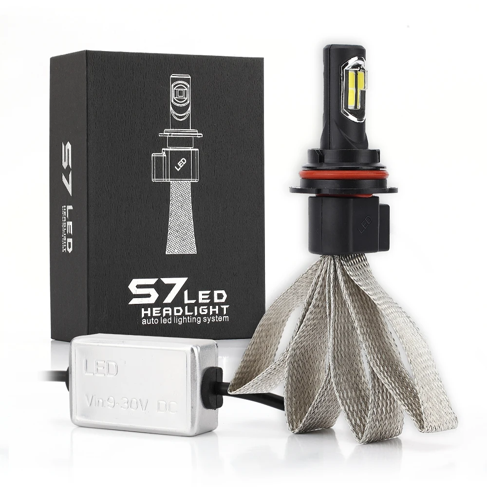 

2Pcs Car Lights 9004 LED Headlight Conversion Kits Auto Lamp Bulbs Hi Lo Beam COB Chip 8000LM 6000K 72W 12V