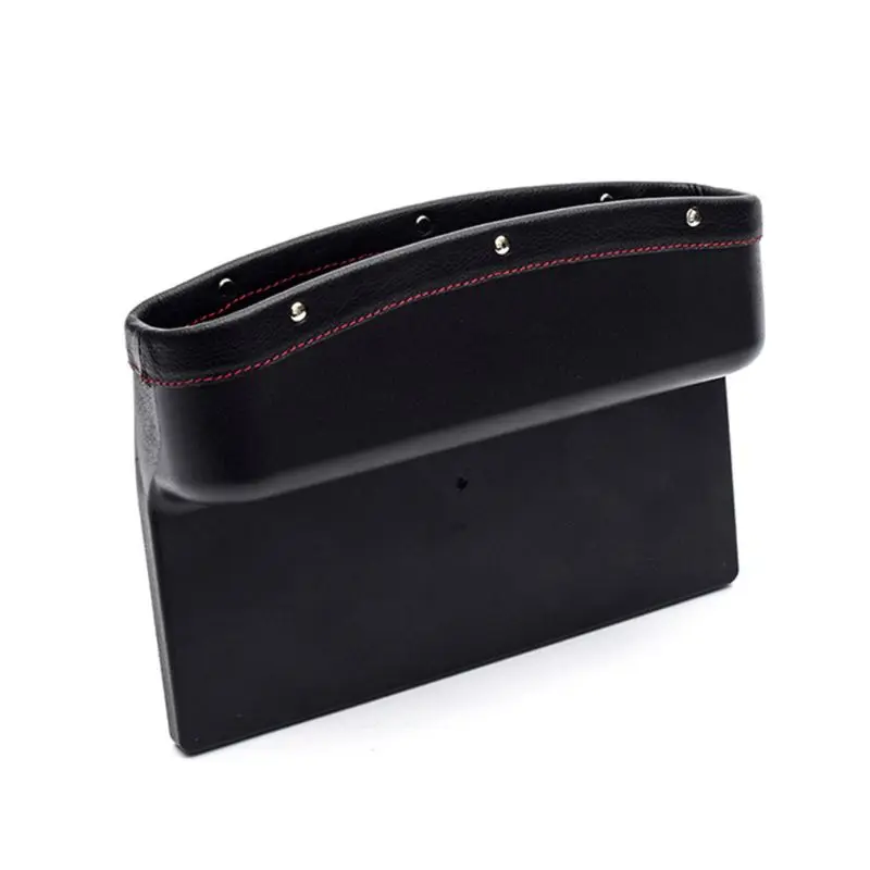 

Portable Car Seat Pockets PU Leather Console Side Organizer Filler with Non-Slip Mat Storage Container
