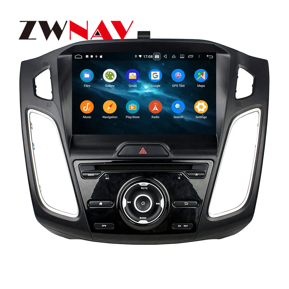 Android 9 4+ 64G DSP ips автомобильный dvd-плеер gps навигация для Ford Focus- головное устройство мультимедийный Кассетный плеер рекордер