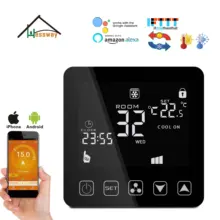 HESSWAY 4P и 2P охлаждающий нагревательный вентилятор с катушкой wifi термостат работает с Alexa Google home