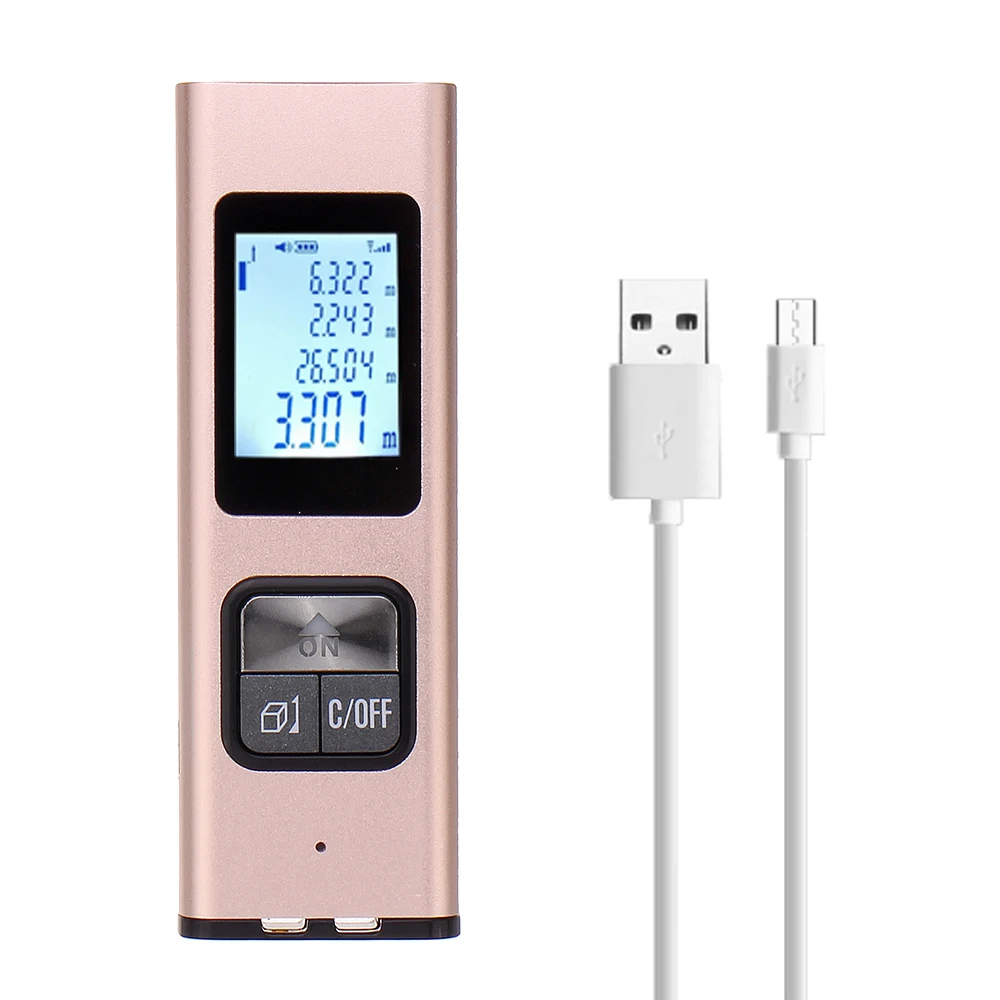 LS-X Интеллектуальный 40 м IP54 Водонепроницаемый ручной лазерный дальномер USB портативный Перезаряжаемый лазерный дальномер