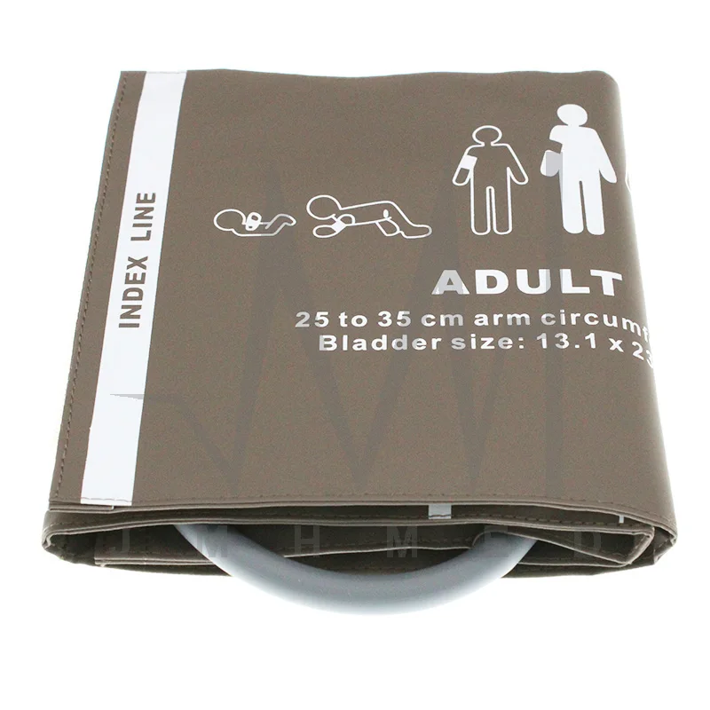 5pieces Reusable PU leather Blood Pressure Cuff for Adult 25-35cm arm 40cm air single/double Hose Brown Color | Красота и здоровье