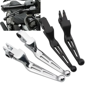 

Motorcycle Brake Lever Slotted Brake Clutch Lever for Harley Dyna Softail Glides 1996-2017 Black Chrome Universal