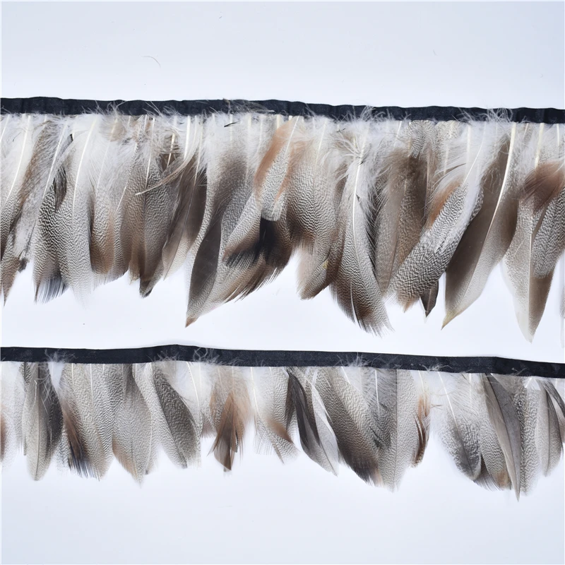 

Natural Pheasant Feather Trim Fringe Trim Ribbon Goose Turkey Pheasant Feathers for Crafts Plumas Carnaval Decoration Decor Top