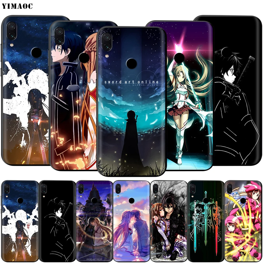 Чехол Sword Art Online для Xiaomi Redmi Note 4 4x 4a 5 5a 6 8 8A MI 9 9s 10 8T K30 Pro Max Lite Plus|Бамперы| |