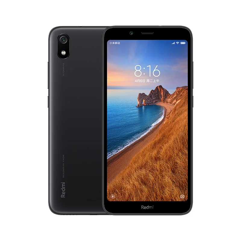 Смартфон Xiaomi Redmi 7A 2GB 32GB 5,4" Восьмиядерный аккумулятор 4000mAh 12MP камера глобальная версия 4G мобильный телефон - Цвет: Черный