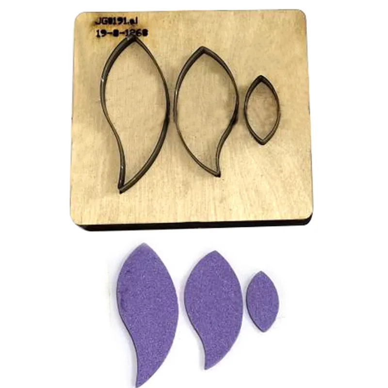 

Stitching Leaf Earrings DIY Wooden Mould Craft Cutting Dies for Create Scrapbooking Album Emboss Paper Cards/Felt Fabric Dolls