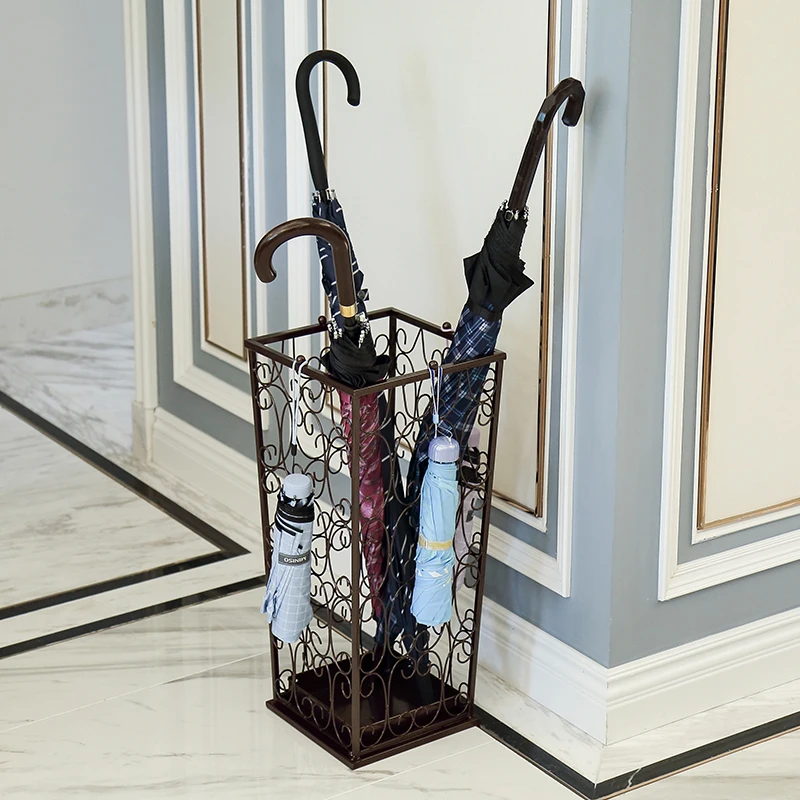 Household Umbrella Stand Iron Creative Office Bucket Hanging Folding Storage Hotel WF1019