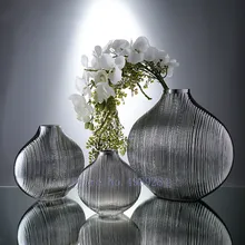 Nordycki kreatywny przezroczysty szklany wazon dekoracyjne ozdoby kompozycja kwiatowa akcesoria nowoczesne dekoracje ślubne wazon tanie tanio Szklane i kryształowe Blat wazon