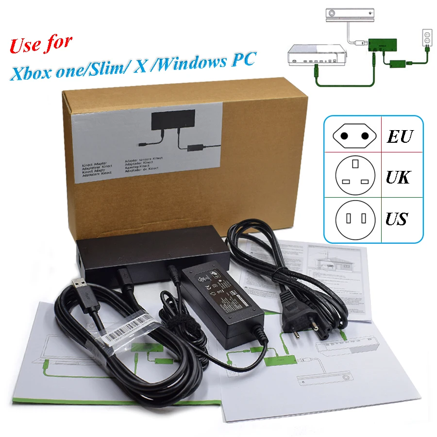 NEW Version Kinect 2.0 Sensor AC Adapter Power Supply for Xbox one S / X / Windows PC For XBOXONE Slim/X Kinect Adaptor