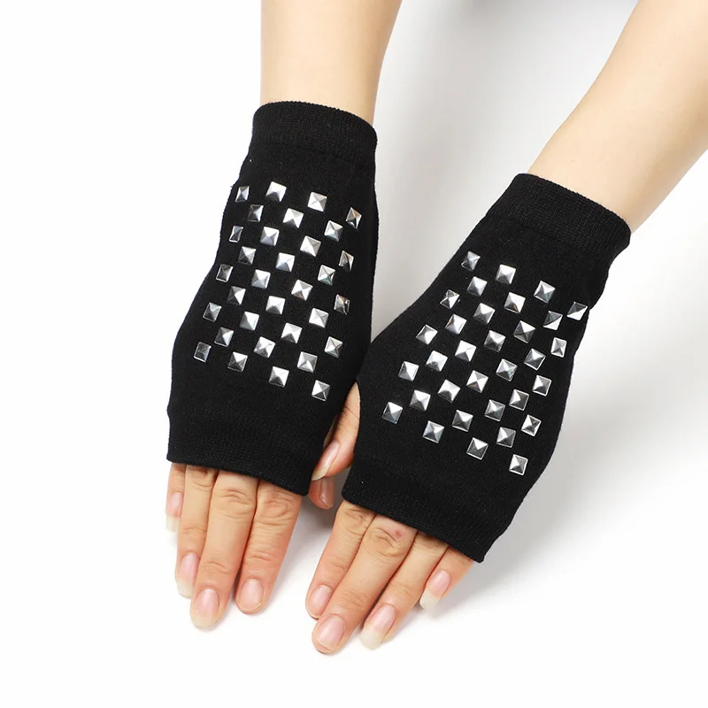A Women Stylish Hand Warmer Winter Gloves Women Arm Crochet Knitting Cotton Mitten Warm Fingerless Gloves Gants Femme k2987 - Цвет: A