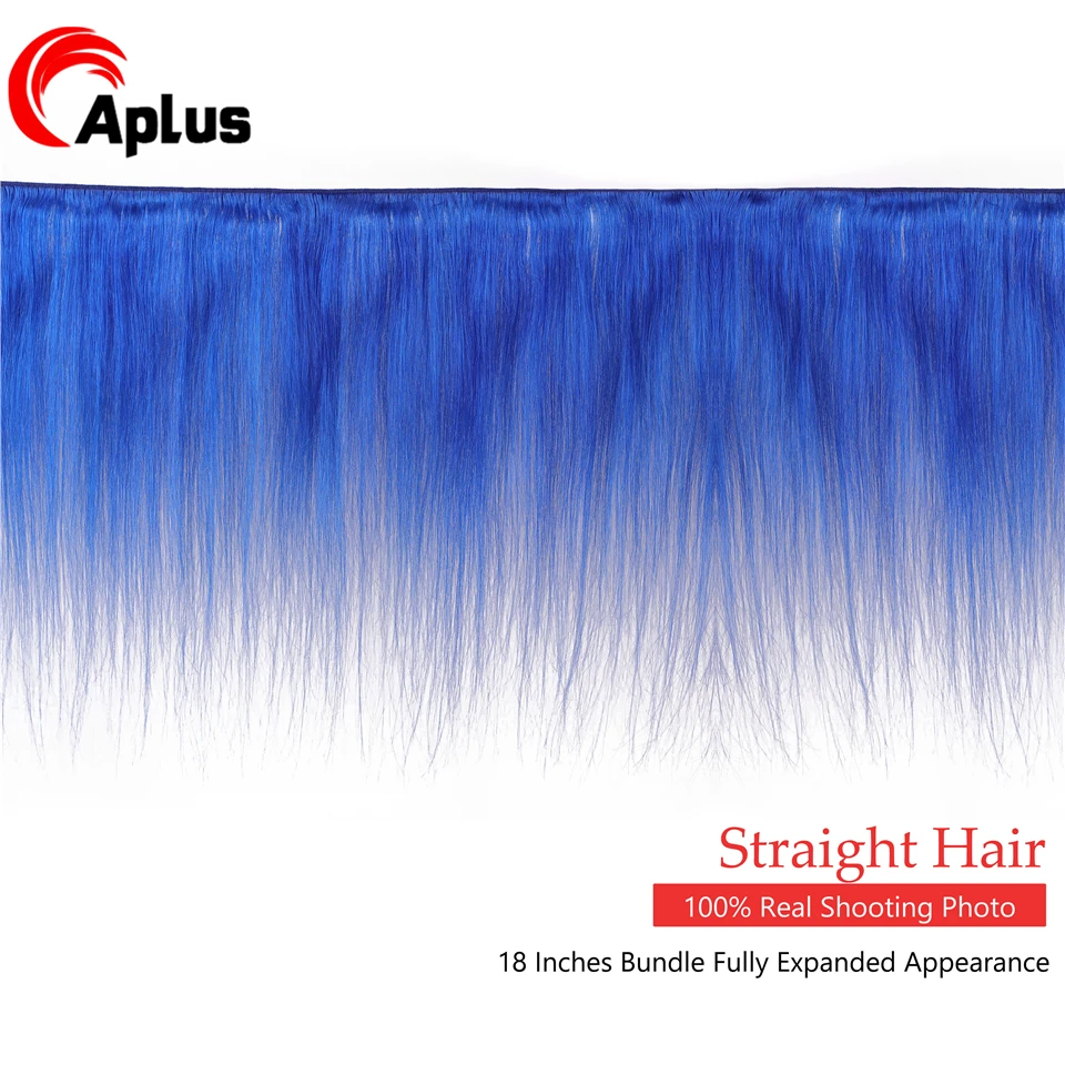 blue color hair details