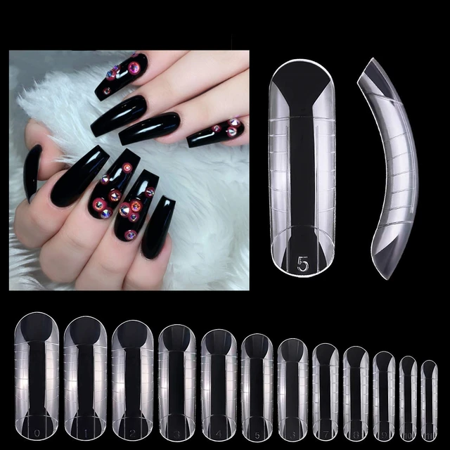 DuoGlow 60Pcs Clear Dual Forms Nail Extension Kit