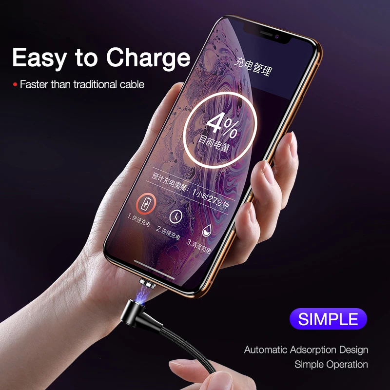 Oppselve Магнитный кабель для iPhone X XS MAX XR телефон зарядное устройство кабель провод для быстрого заряда для iPhone11 Pro Max iPad нейлон каво Kable